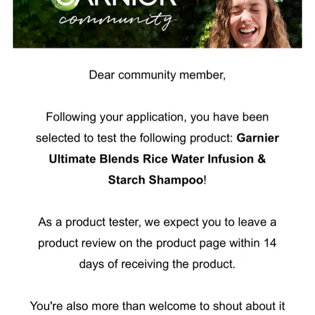 Thank you so much for choosing me to test the rice infused