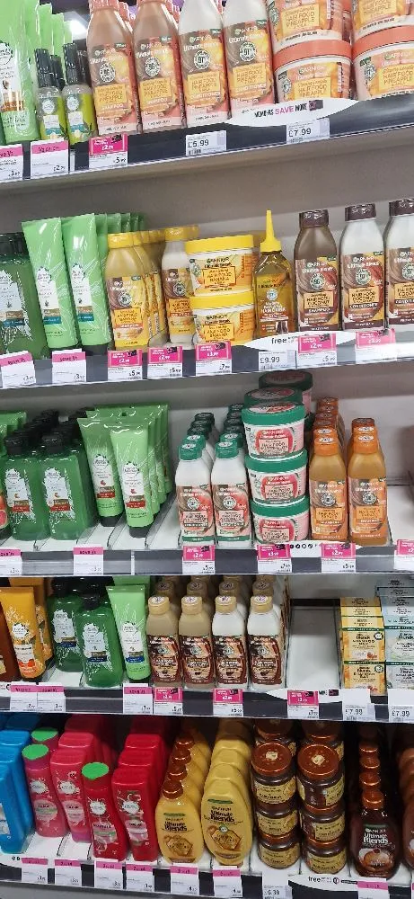A well stocked shelf of Garnier spotted in Superdrug at the