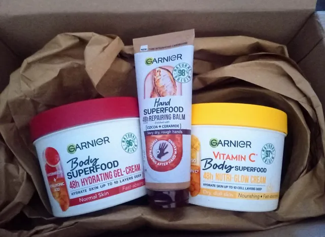 My order arrived today for my lovely Garnier body care. I