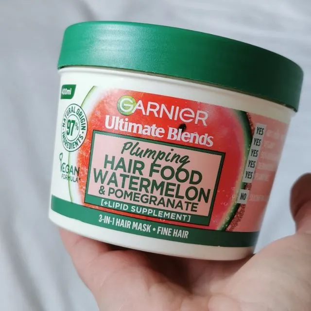 Finishing the last of this plumping hair food 3 in 1 mask.