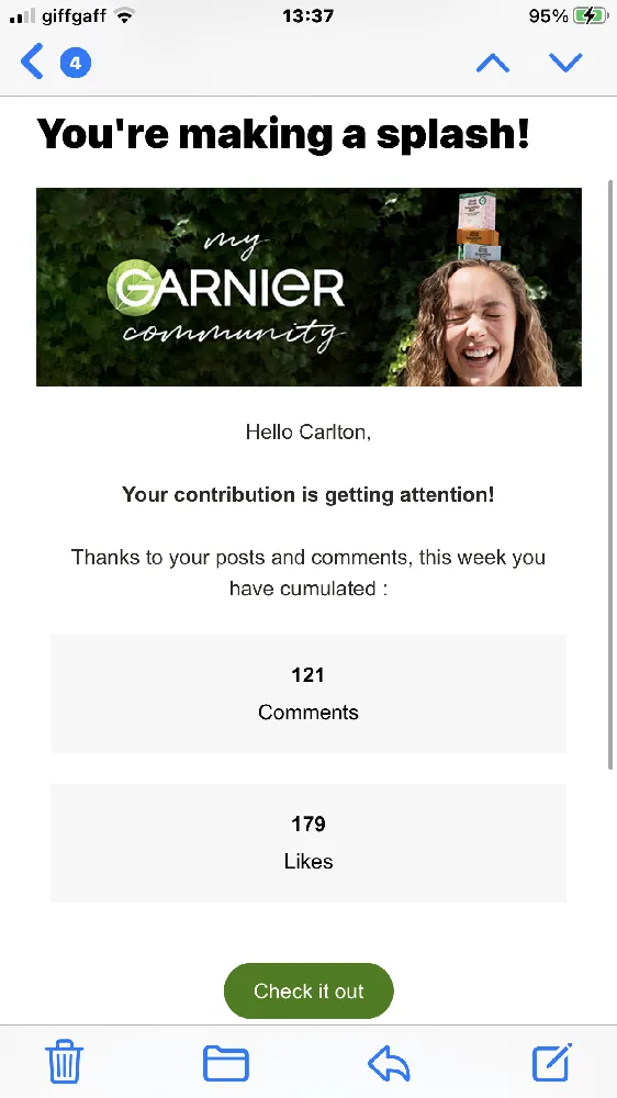 Happy Wednesday Garnier Community Thank you x