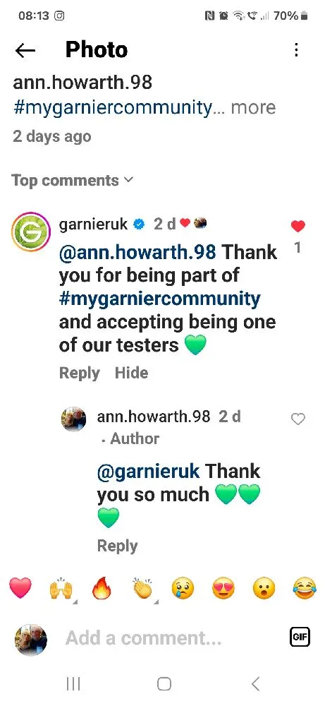 Makes me feel good when Garnier reply to your post. Love it