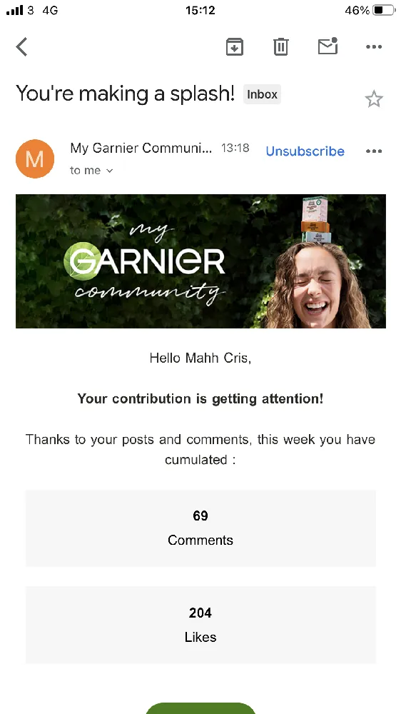 Thank you Garnier Community for your support 🌿🫶