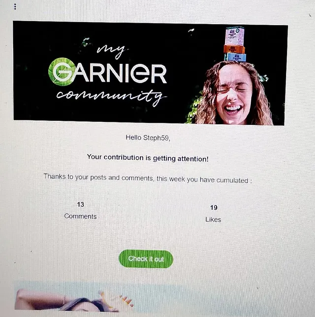 Thank you Garnier Community for my weekly update x