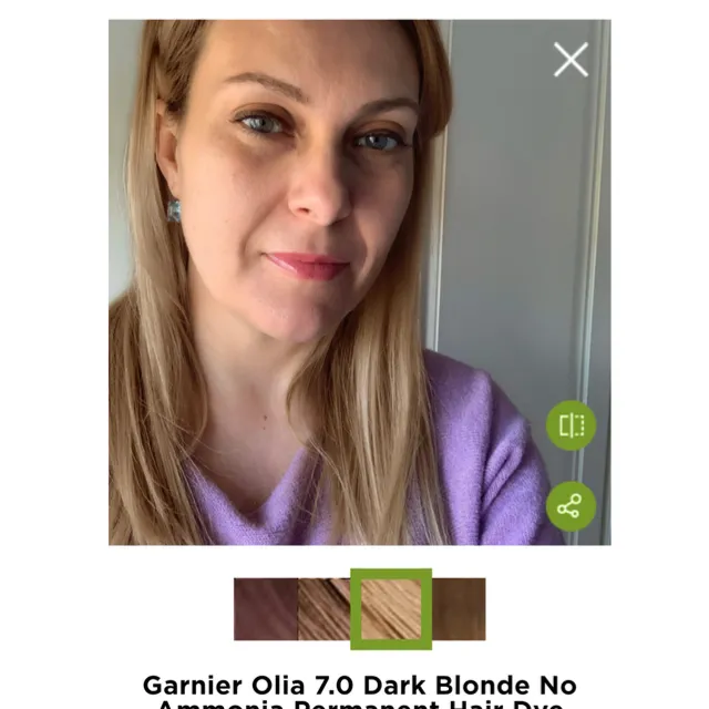 Exploring different shades on Garnier virtual try on