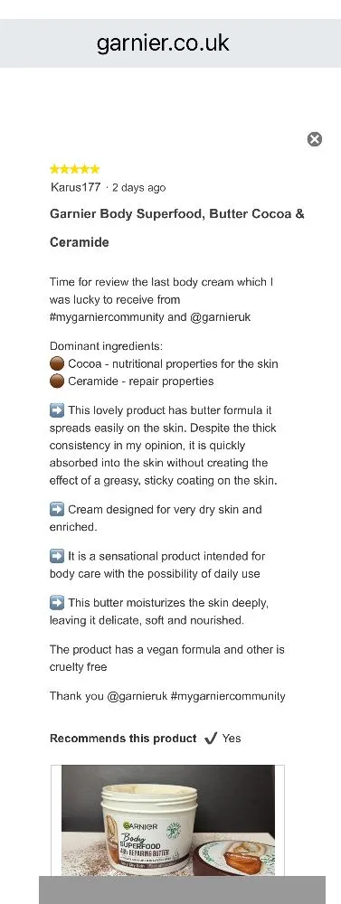 The last review is live. ☺️ thank you #mygarniercommunity