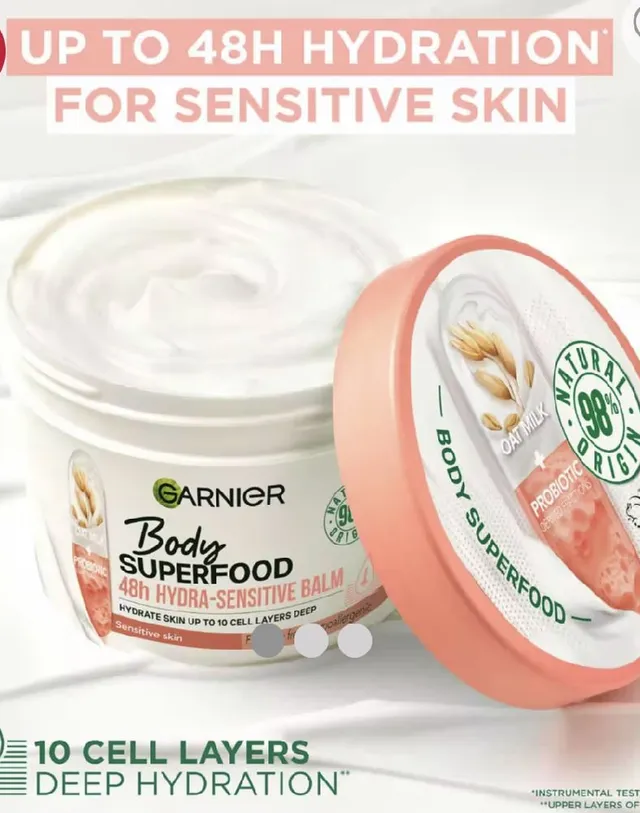 Id recommend Garnier Body Superfood, Hydra Sensitive Body